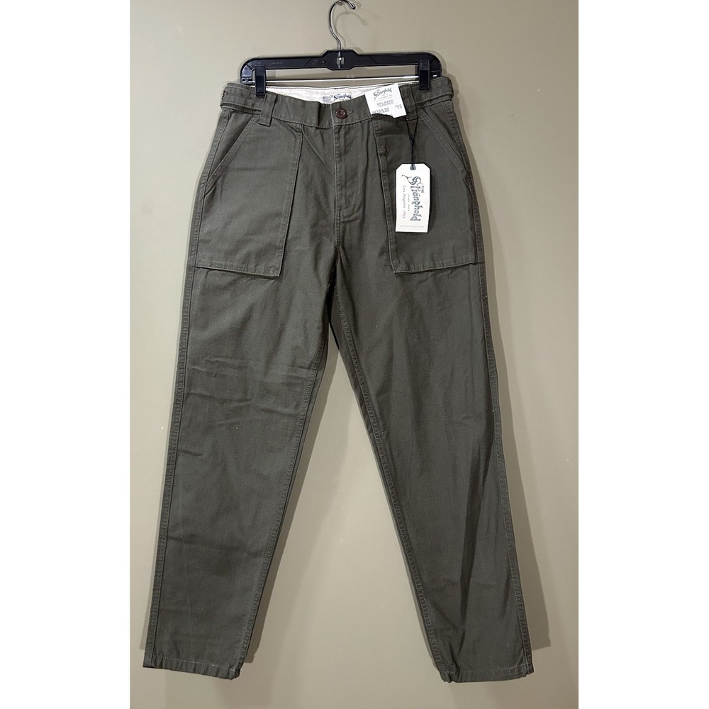 THE STRONGHOLD Olive Ripstop Relaxed Taper Utility Pants Military Hiking 32x31